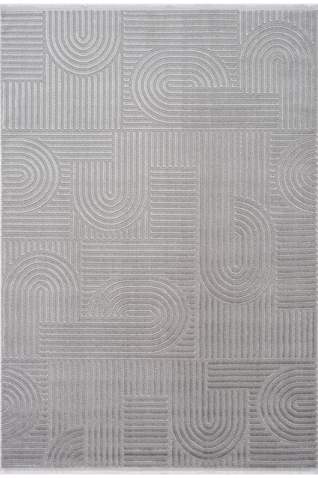 Aspen 159 Gri Modern Yumuşak Kesme Halı