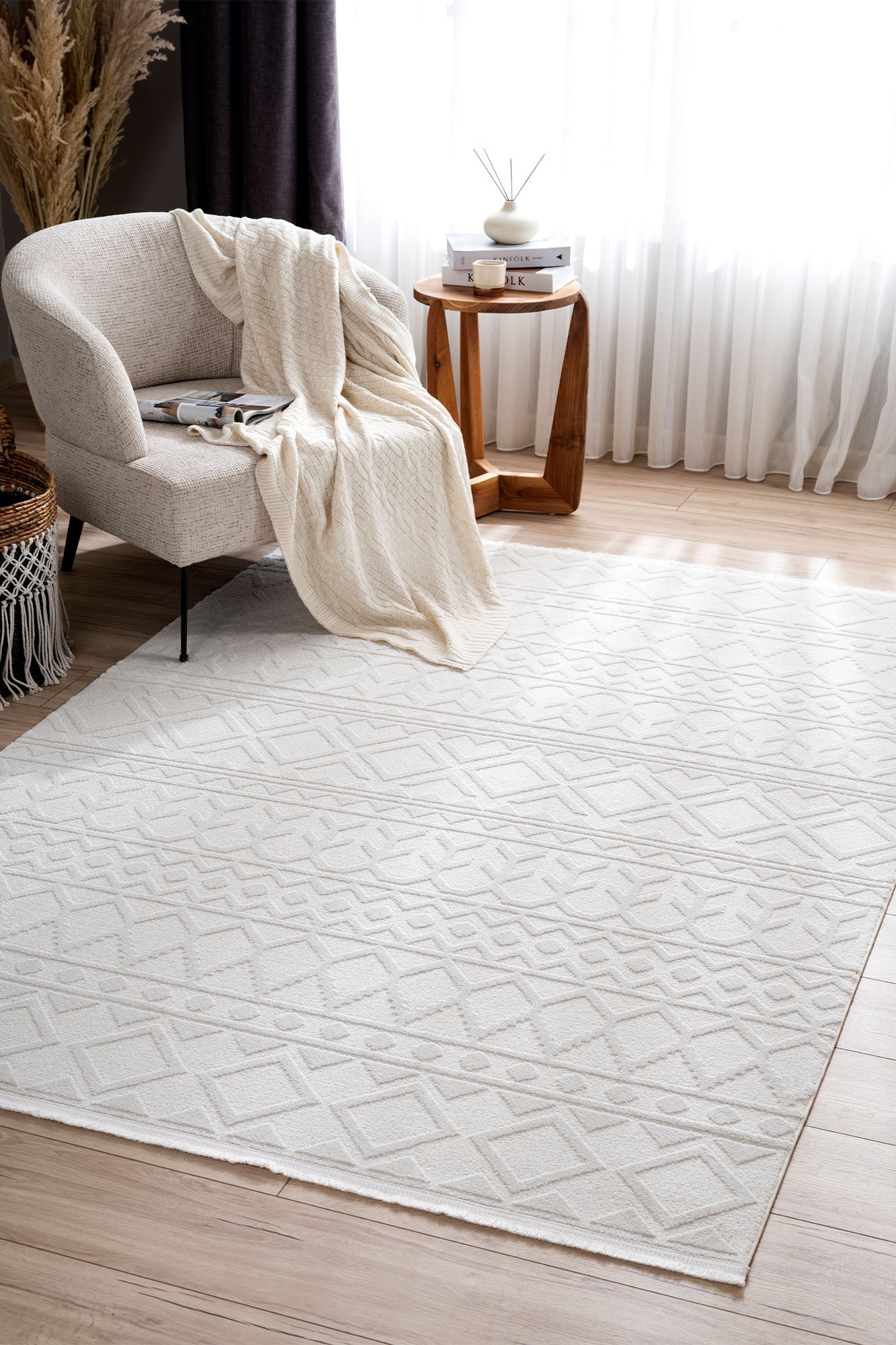 Aspen 163 Krem Modern Yumuşak Kesme Halı