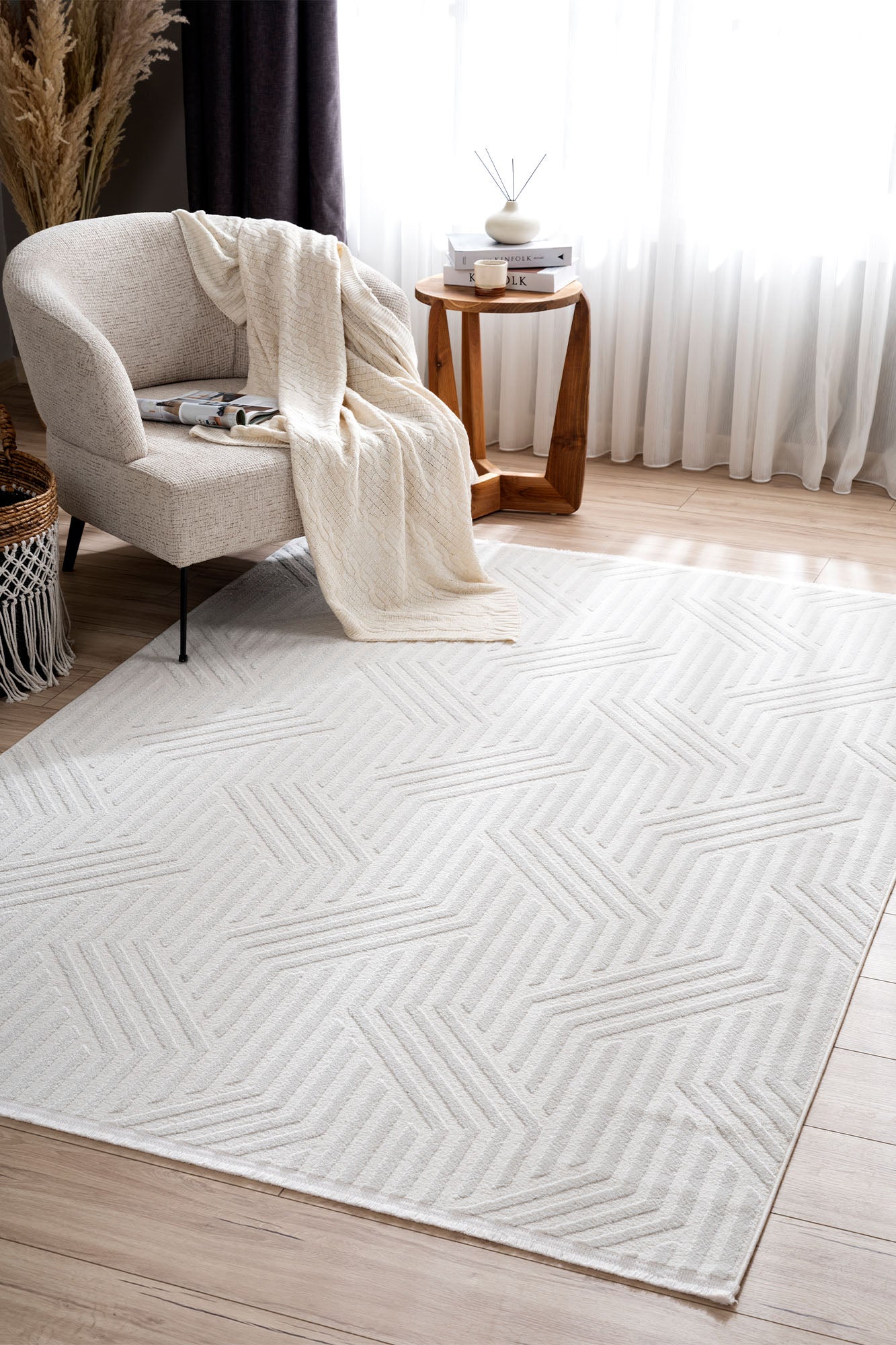 Aspen 165 Krem Modern Yumuşak Kesme Halı