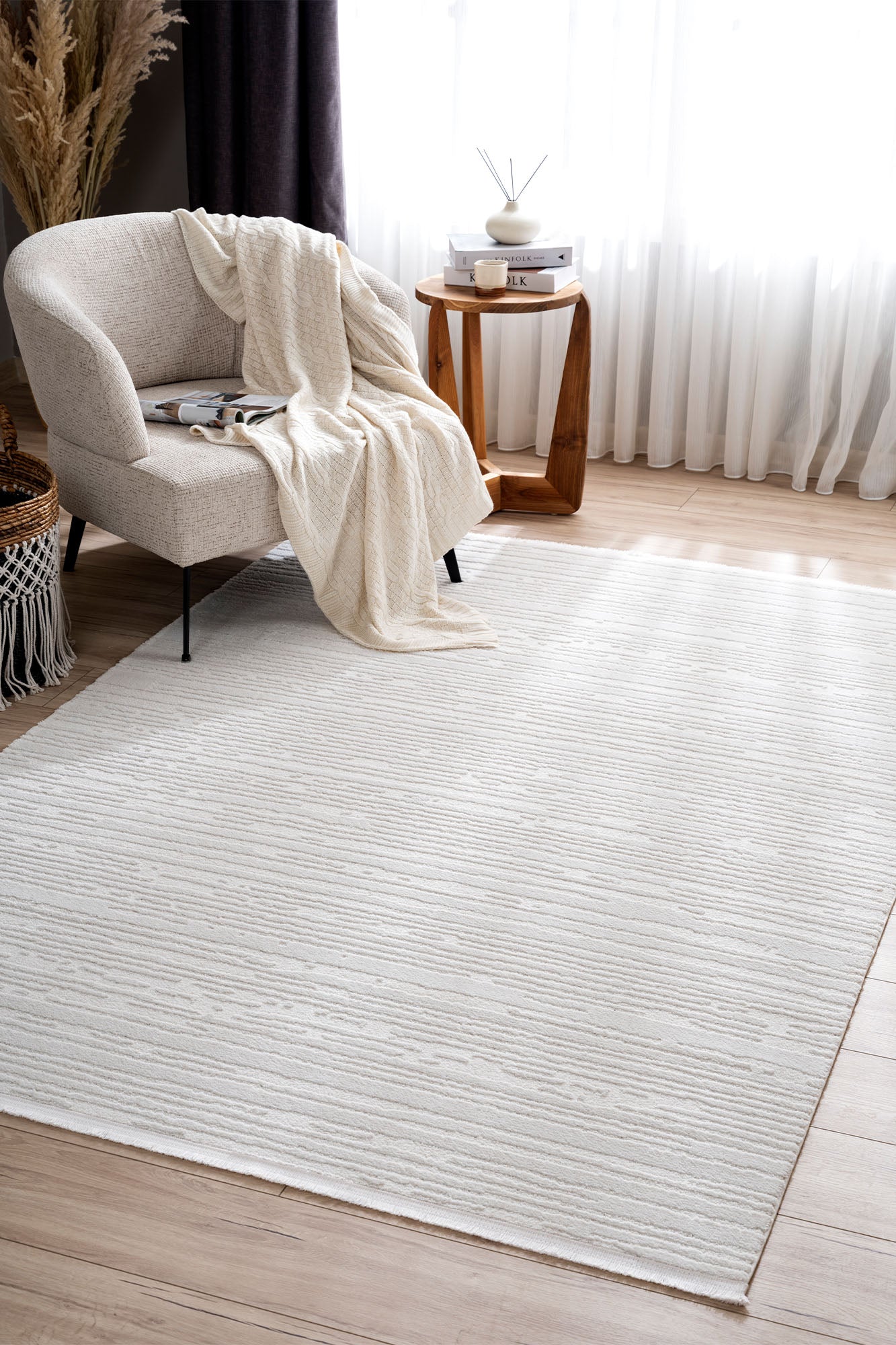 Aspen 166 Krem Modern Yumuşak Kesme Halı