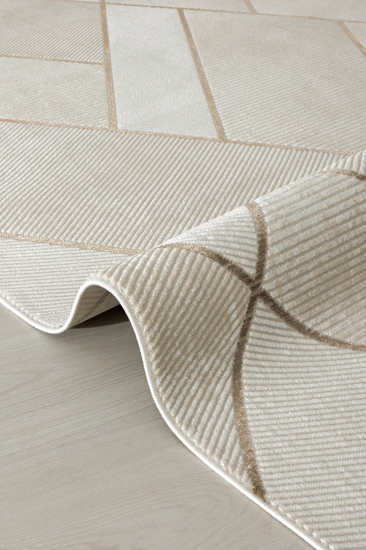 Aspen 158 Krem Kahve Modern Yumuşak Minimalist Halı