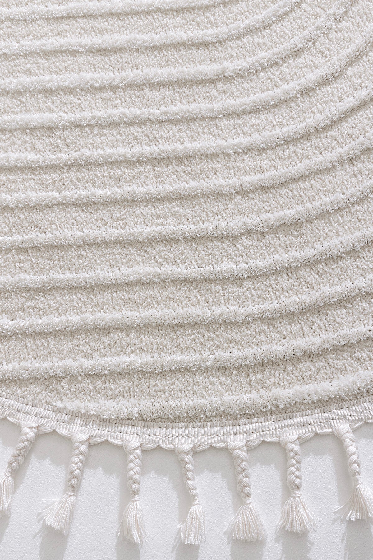 Aspen 154 Krem Yuvarlak Modern Yumuşak Minimalist Halı