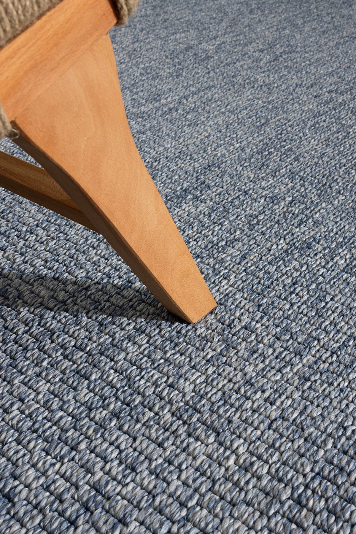 Giza 727 Mavi Hasır Dokulu Modern Sisal Halı