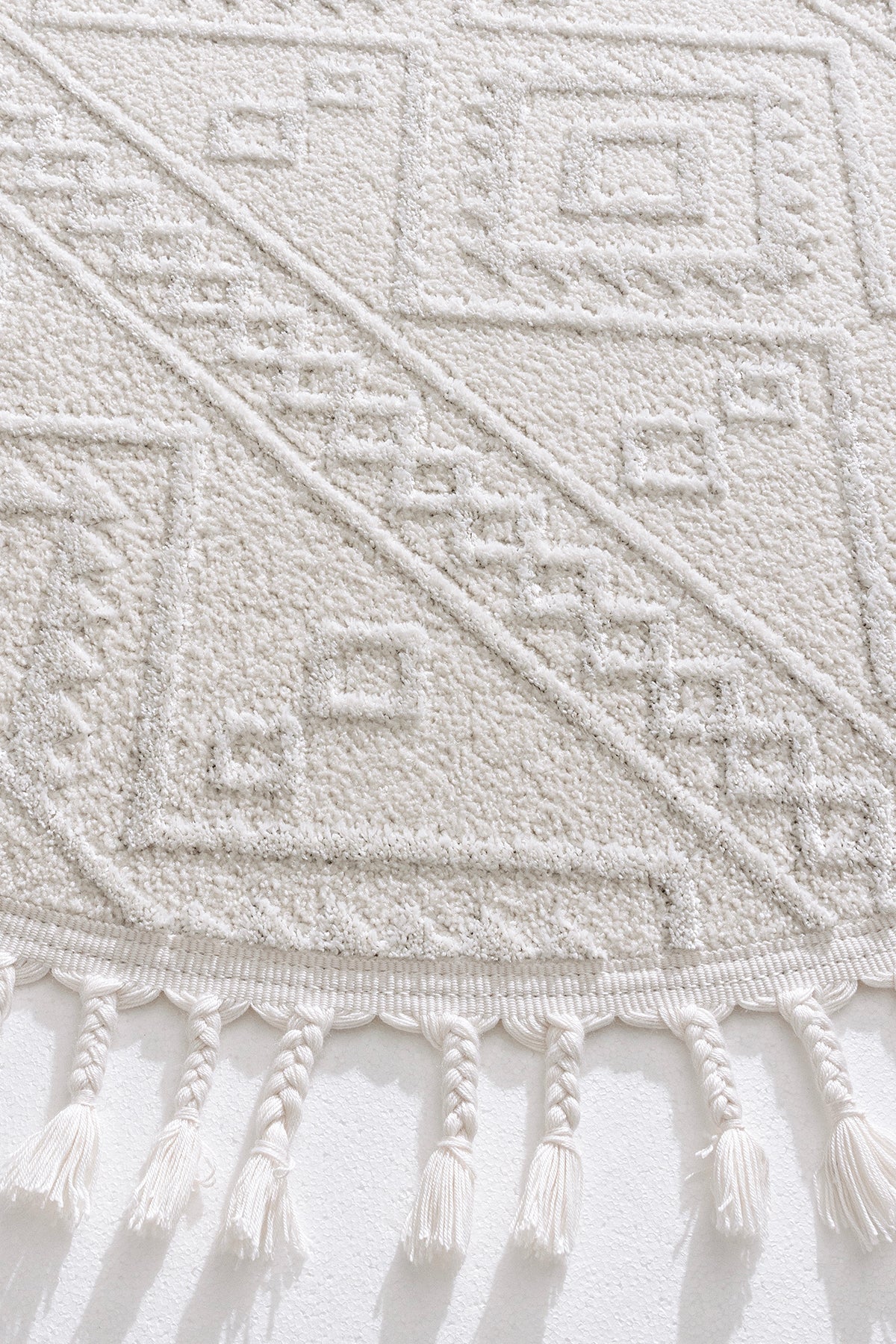 Aspen 153 Krem Yuvarlak Modern Yumuşak Minimalist Halı