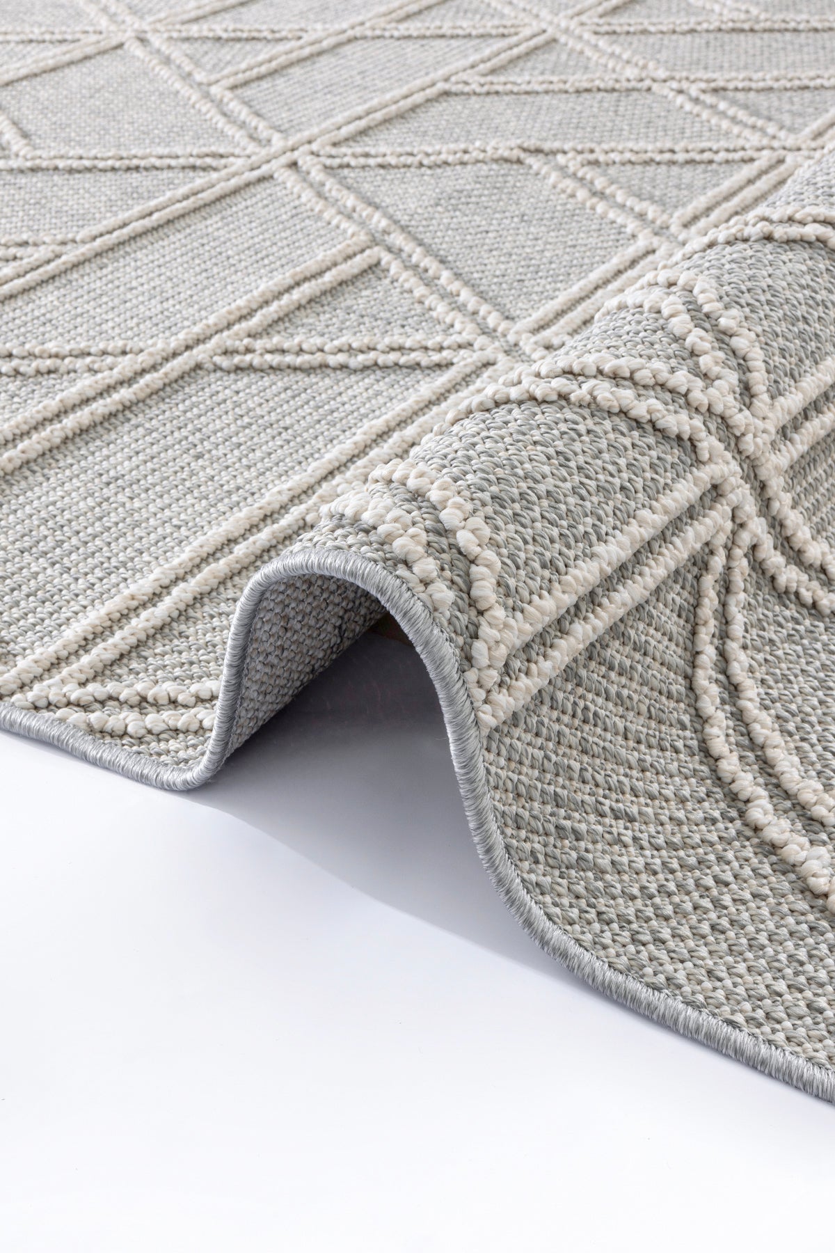 Berlin 259 Gri Krem Yumuşak Salon Halısı