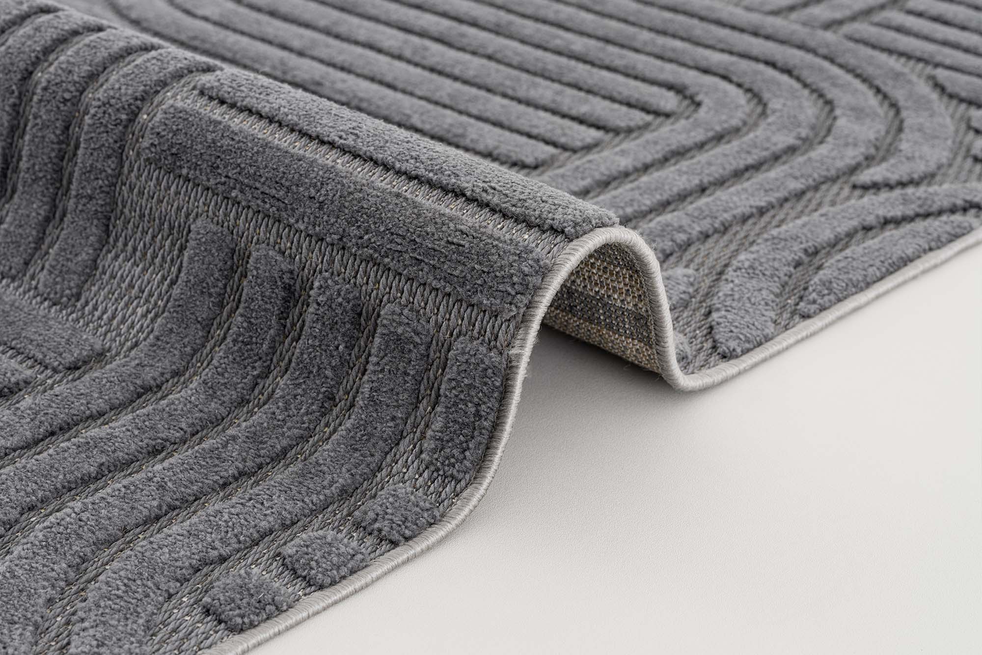 Zena 727 Antrasit Yumuşak Dokulu Dekoratif Halı