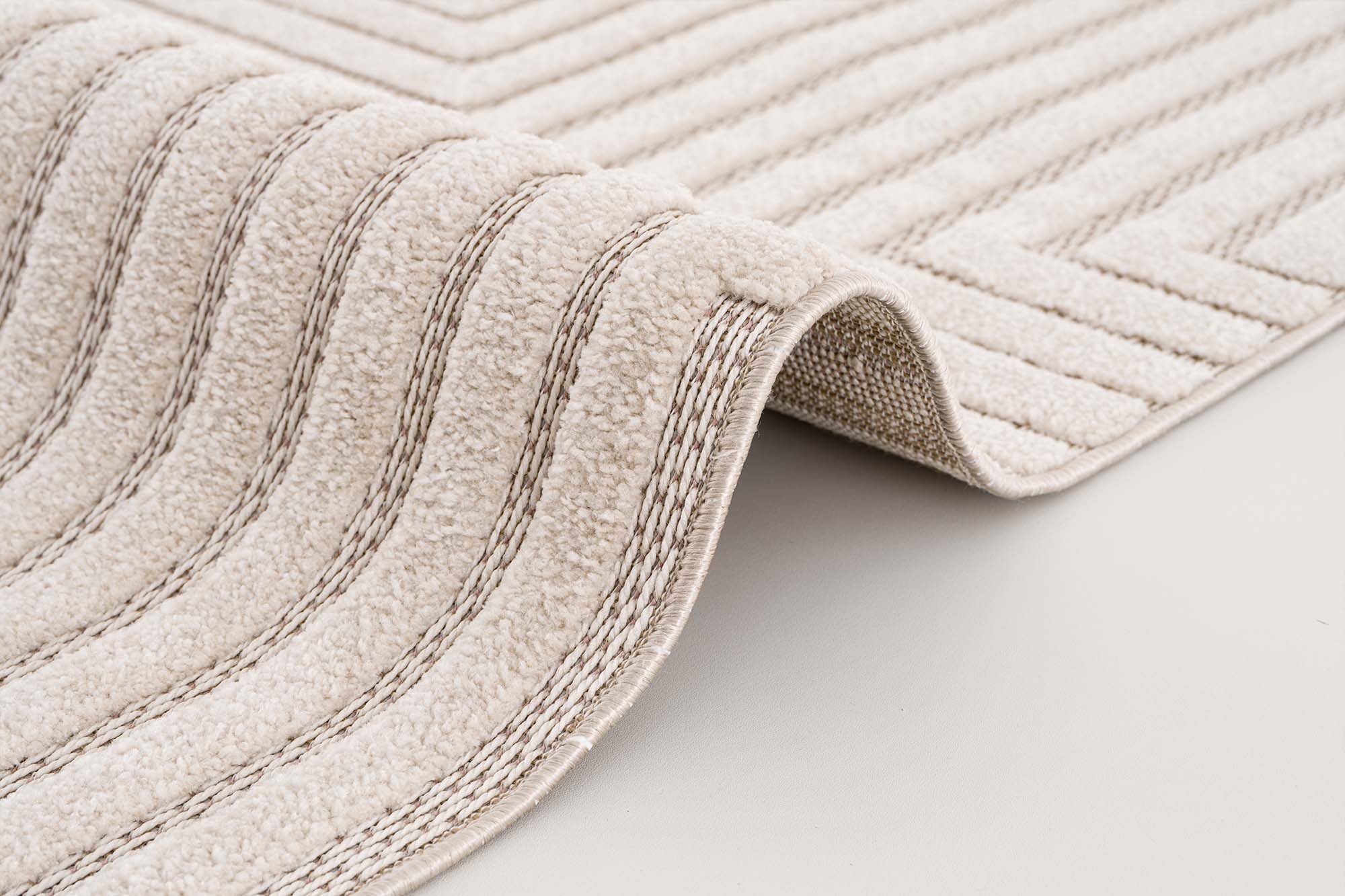 Zena 728 Bej Yumuşak Dokulu Dekoratif Halı