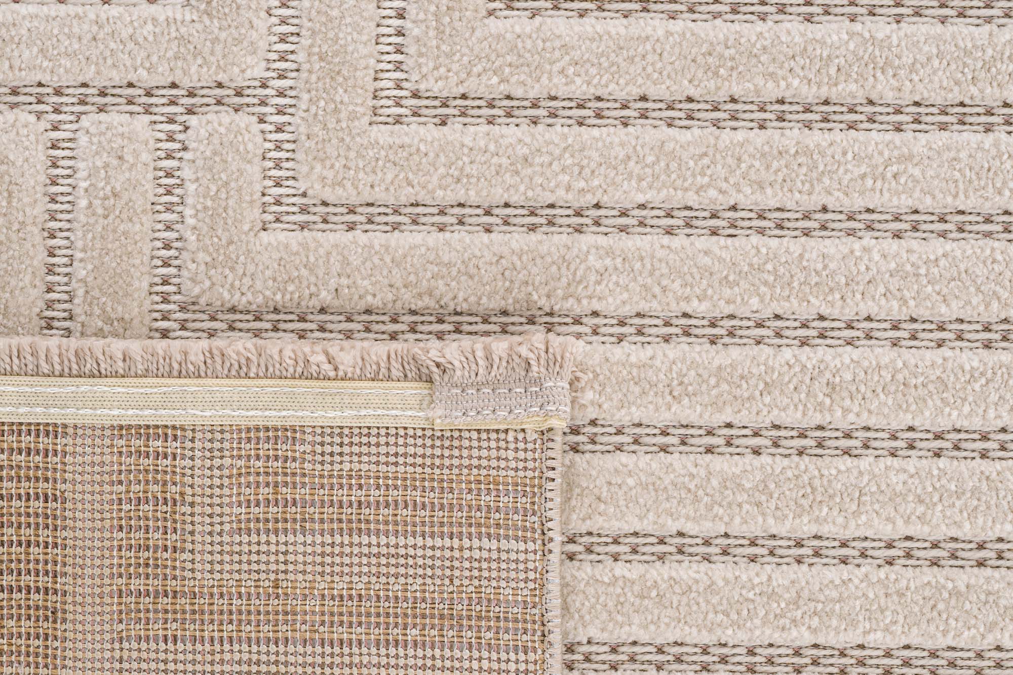 Zena 728 Bej Yumuşak Dokulu Dekoratif Halı