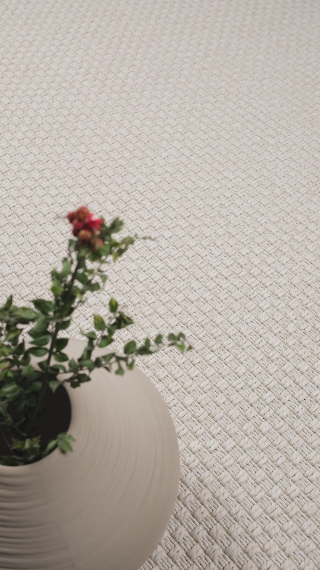 Santorini 115 Krem Hasır Görünümlü Uzun Kenarı Bordür Desenli Sisal Halı