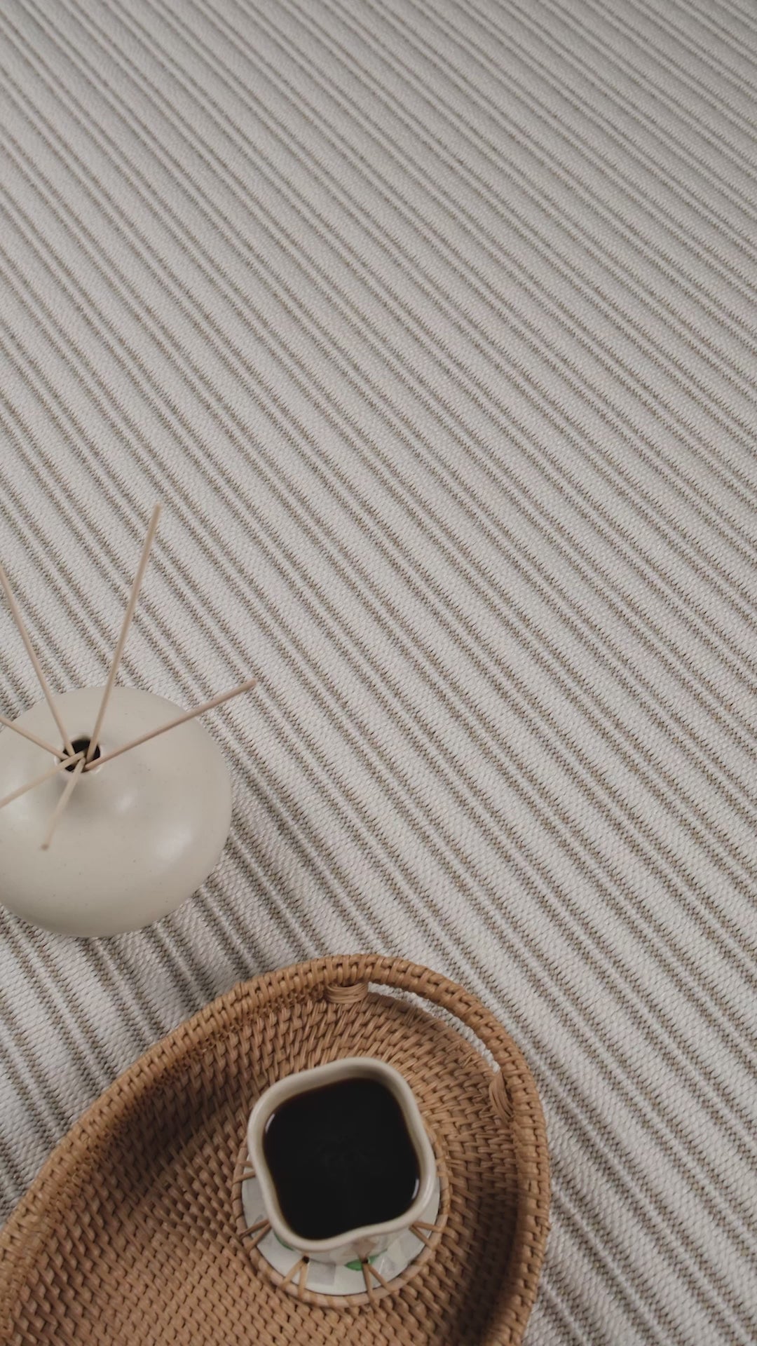 Giza 725 Krem Hasır Dokulu Modern Sisal Kesme Halı