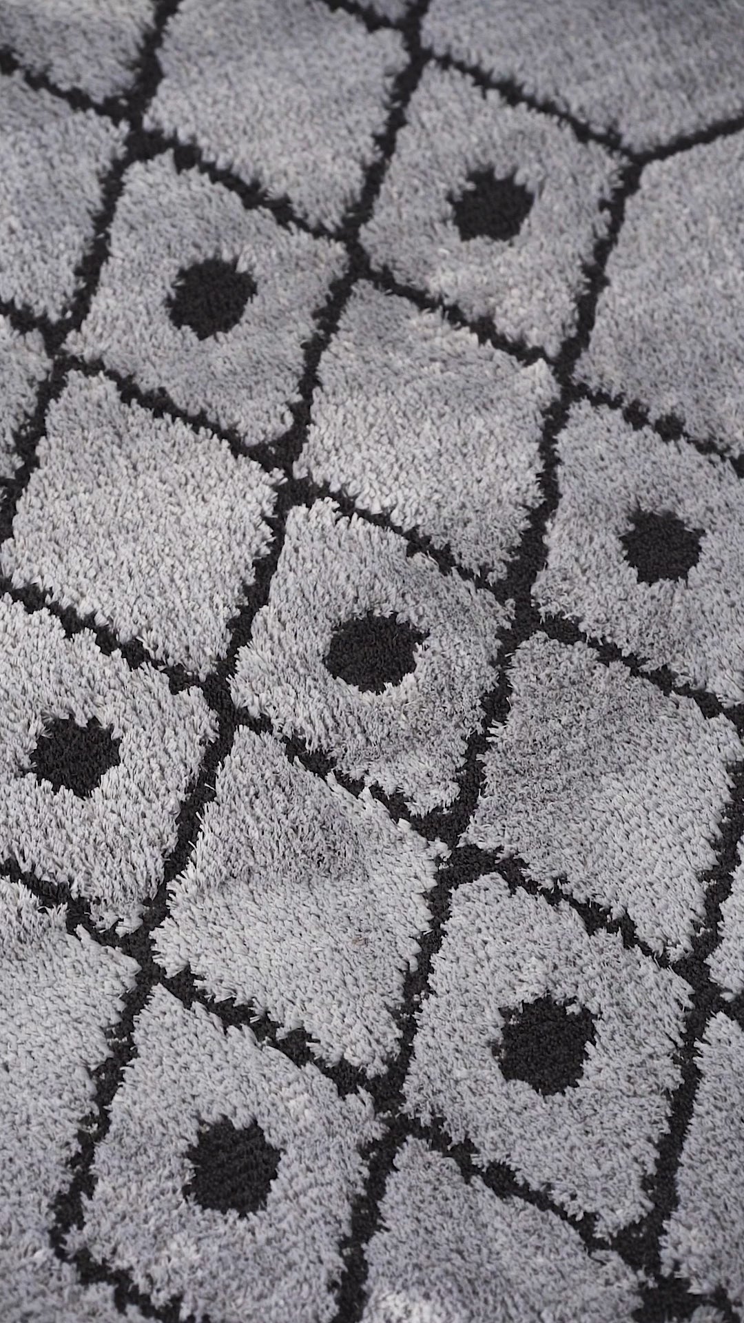 Oslo 535 Siyah Gri İskandinav Kesme Salon ve Mutfak Halısı