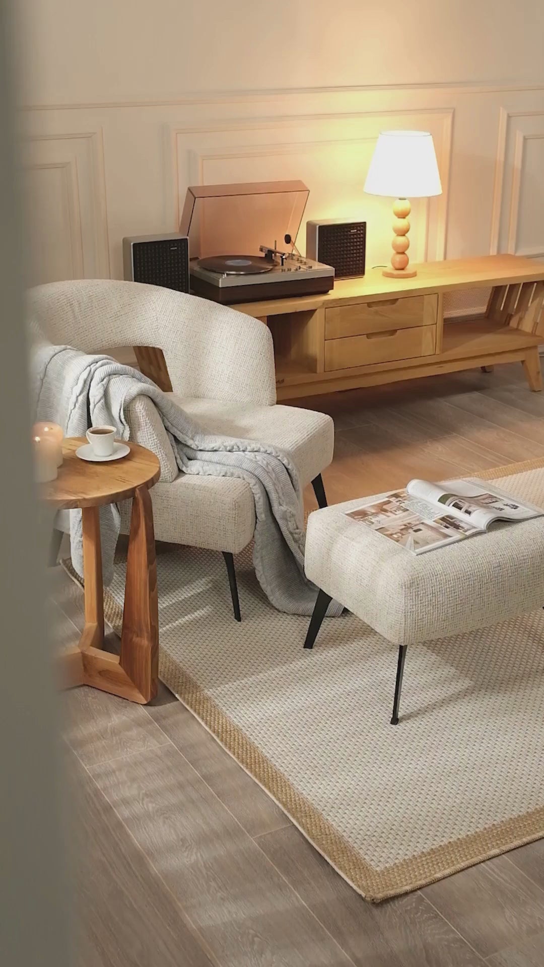 Santorini 120 Ekru Kahve Bordür Desenli Sisal Halı