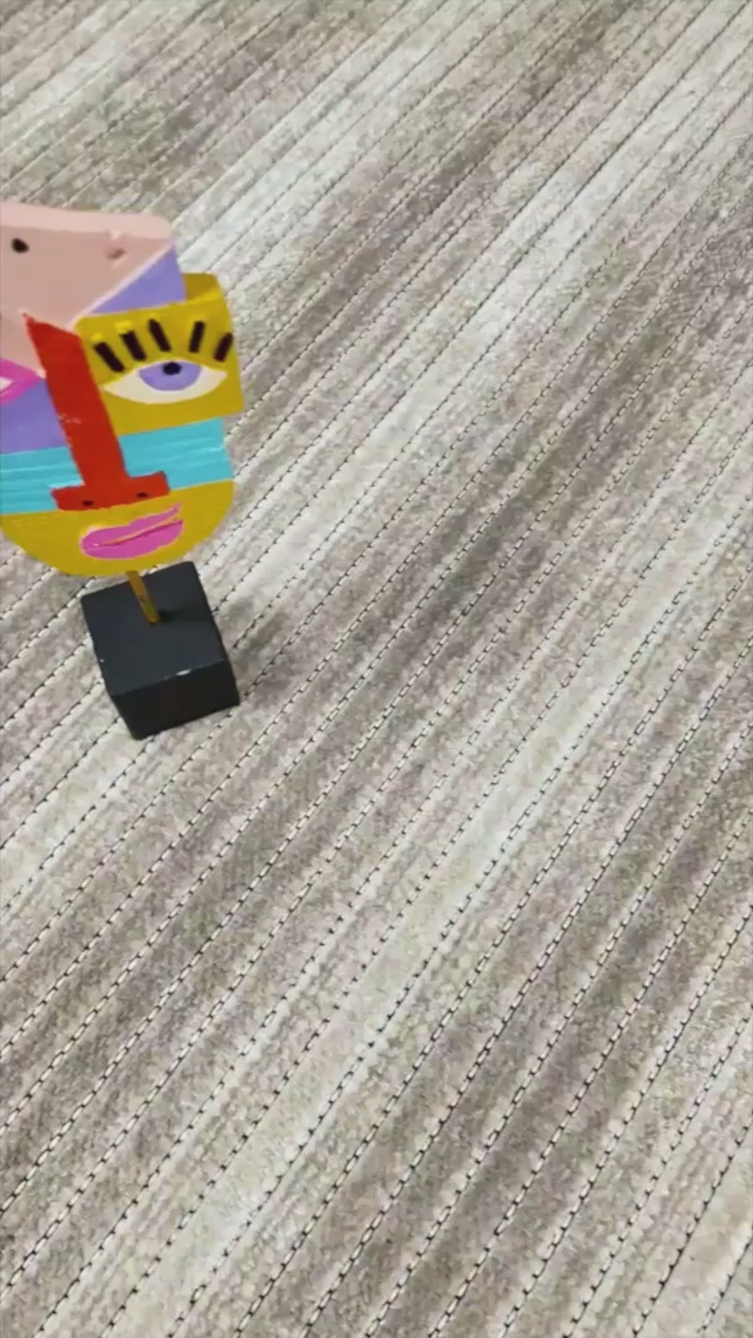 Elya 621 Vizon Makinede Yıkanabilir Kaymaz Taban Kilim Halı