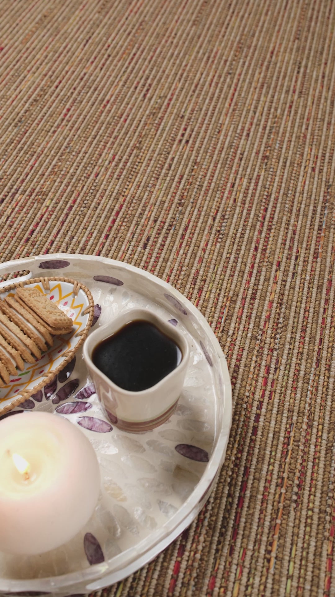 Giza 722 Kahve Multi Hasır Dokulu Modern Sisal Kesme Halı