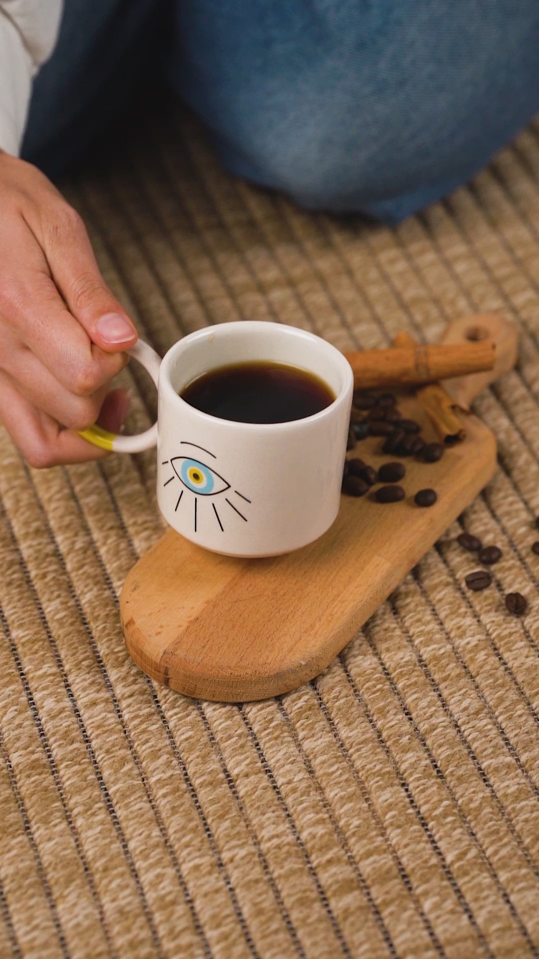 Giza 721 Bej Hasır Dokulu Sisal Kesme Halı