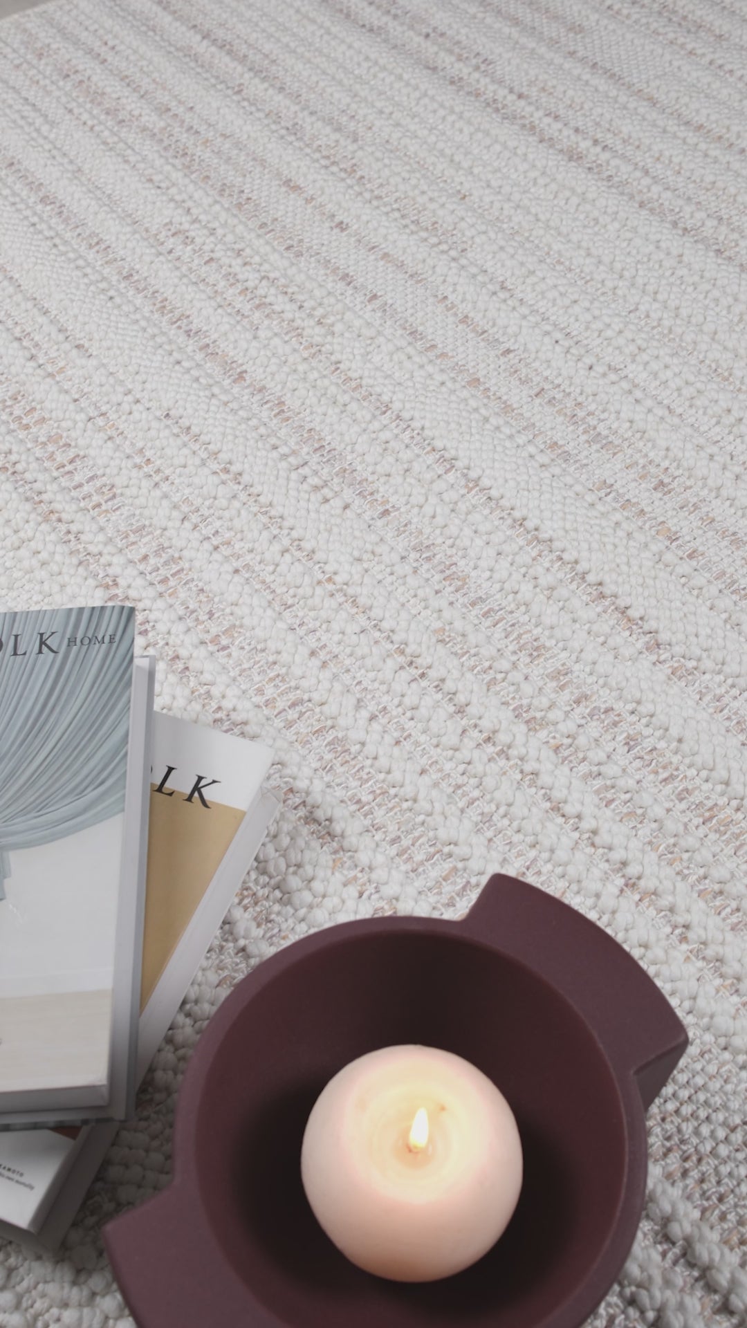 Berlin 255 Krem Mor Yumuşak Salon Halısı